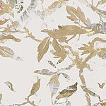 Zarte Blätter in Gold auf weißem Hintergrund - View 1