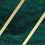 Dunkelgrüne strukturierte Fläche mit zwei goldenen Querstreifen