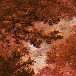 Motif abstrait de feuilles dans les tons bruns - View 1