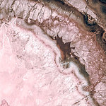 Oberfläche in Marmoroptik rosa-braun