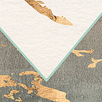 Geometrische Dreiecksform in Beige mit grau-goldenem Hintergrund - View 1