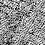 Close-up of map in black and white