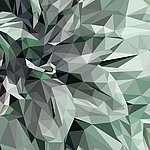 Motif graphique d'une plante en vert - View 1