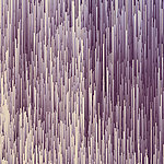 Накладывающиеся штрихи снизу вверх разной длины, в фиолетово-бежевых тонах