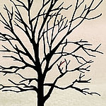 Черное дерево на иллюстрации