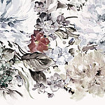 Painted flowers in pastel colours