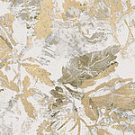 Abstraktes Motiv in gold-weiß - View 1