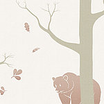 Bear painted behind tree - View 1