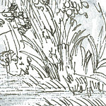 Ilustración de un prado junto al camino - View 1