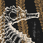 Seahorse in gold - View 1
