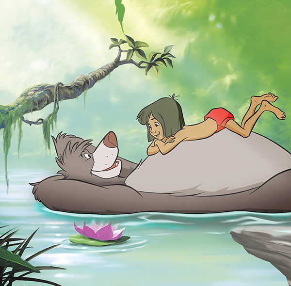 Komar Fototapete Disney das Dschungelbuch Mogli Balu