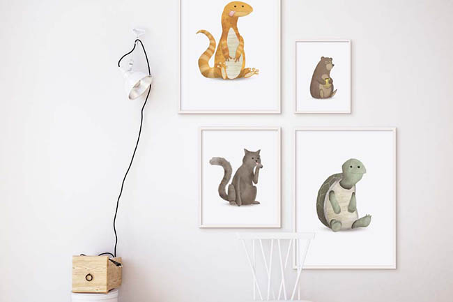 Wandbilder Tiere Kinderzimmer