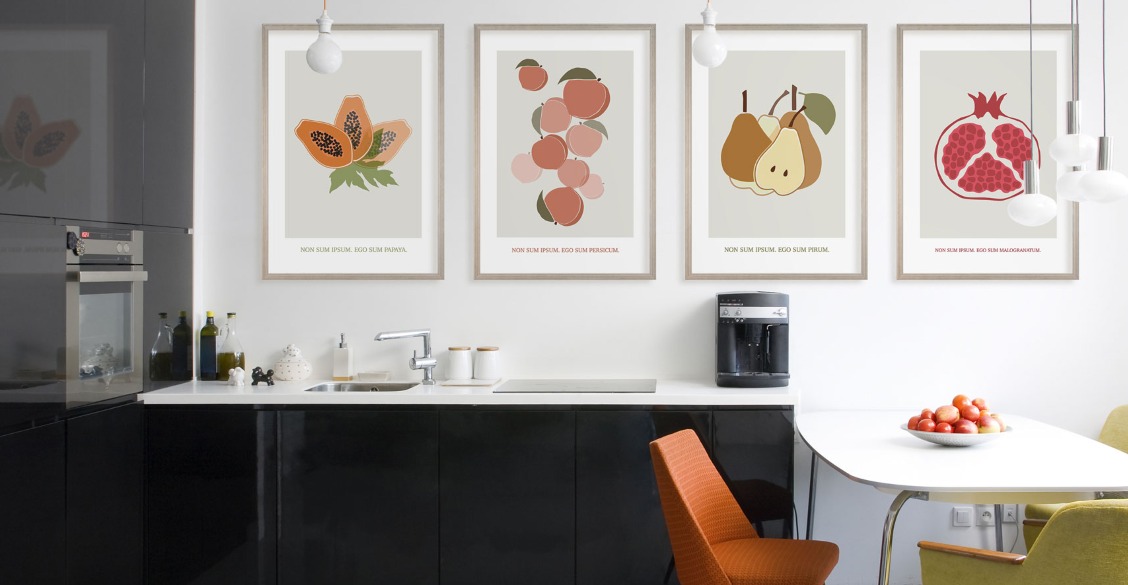 Wandbilder Früchte Küche