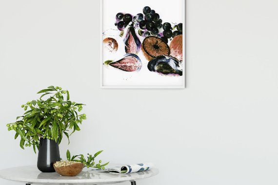 Wandbild Aquarell Früchte