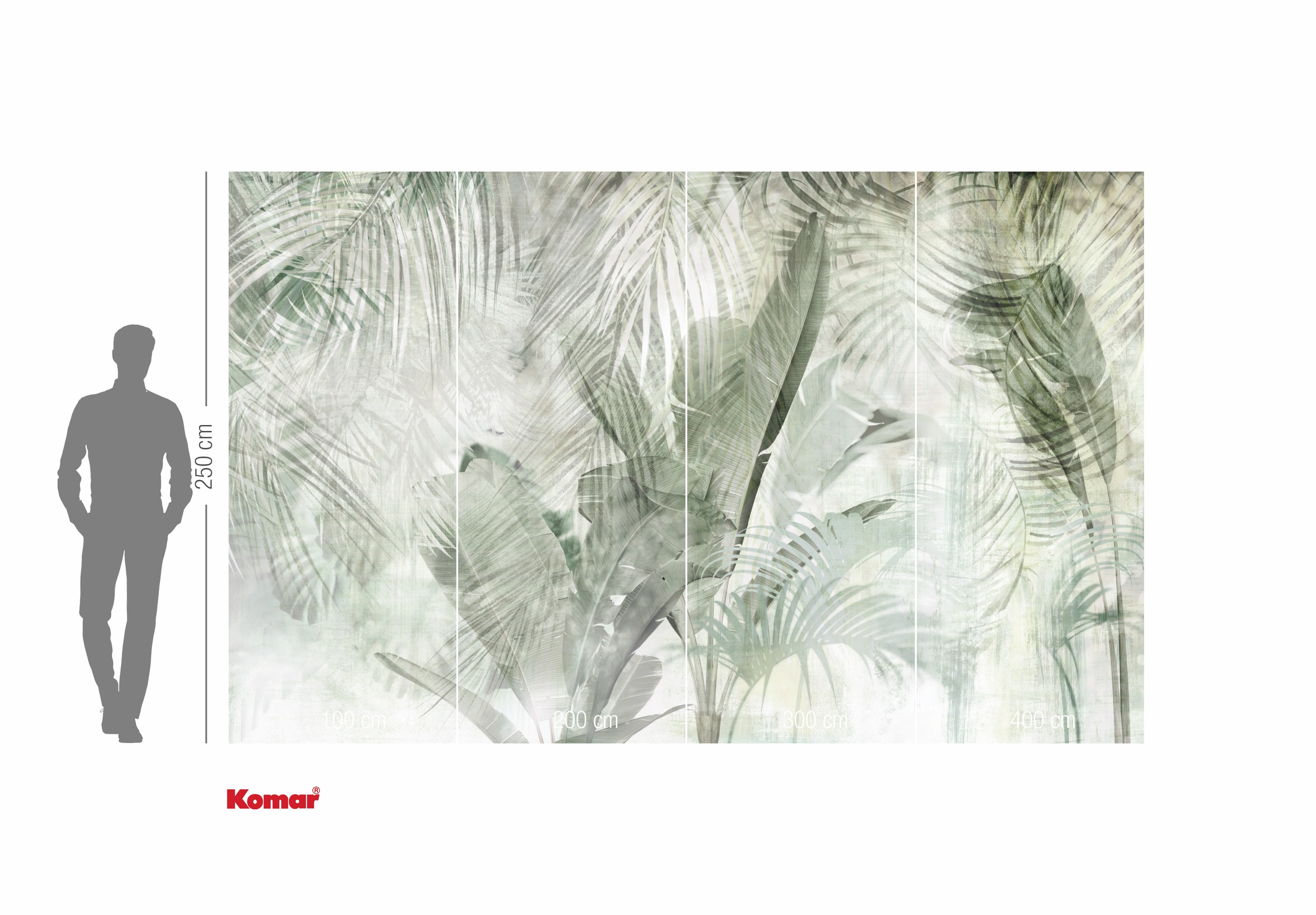 Picture detailing the width of the 100 cm strips